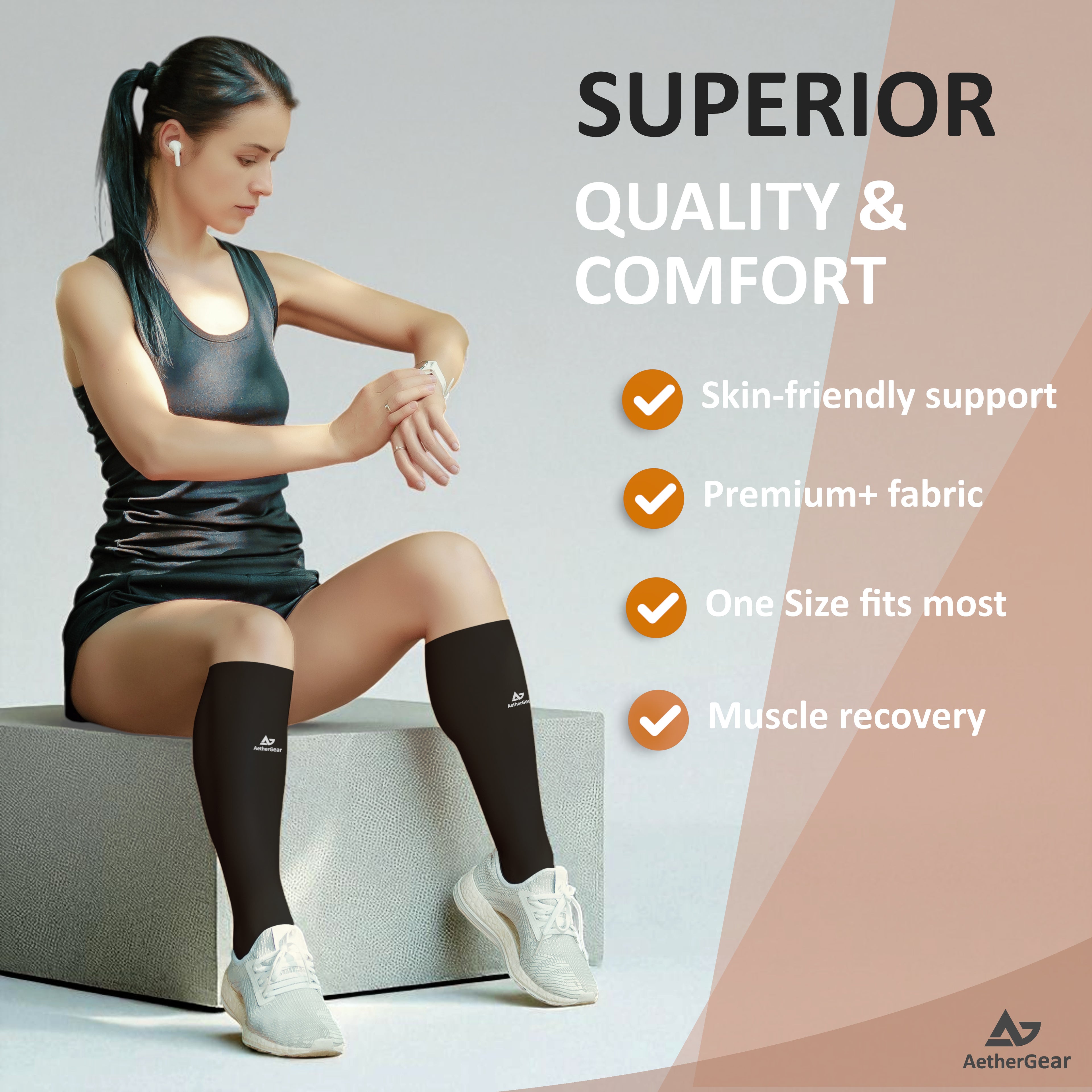 Open Toe Ankle Calf Sleeve Stocking