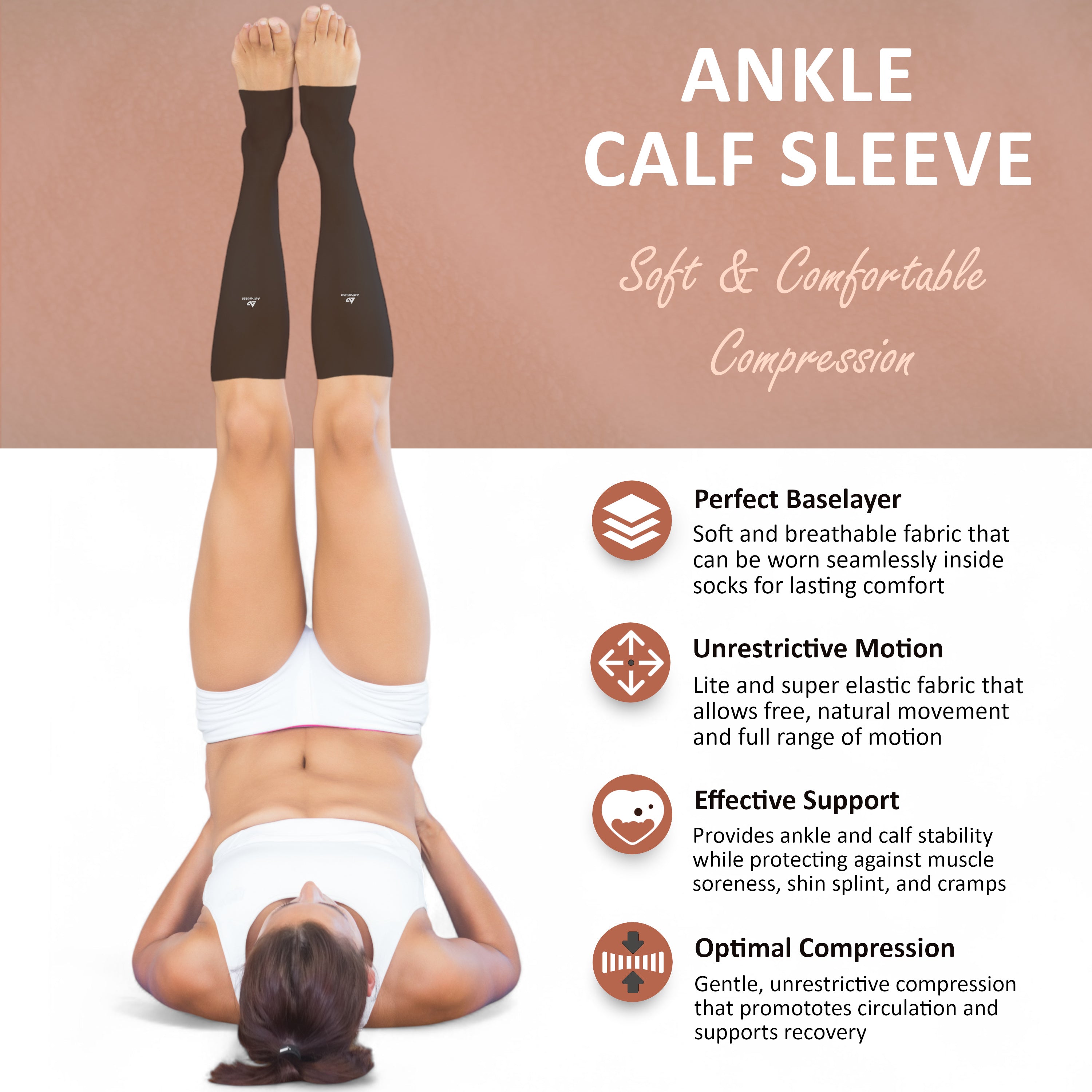 Open Toe Ankle Calf Sleeve Stocking