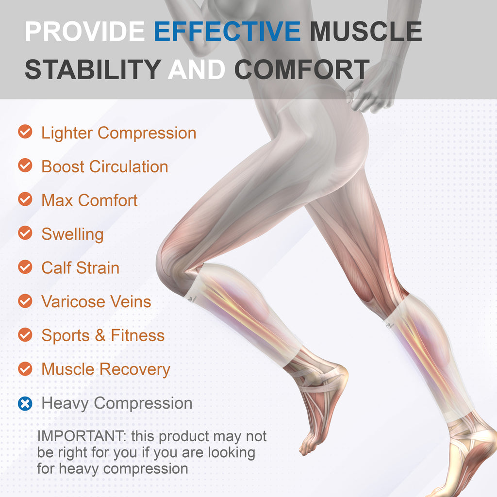 Calf Compression Sleeve - Support for Sports, Recovery & Everyday Comfort