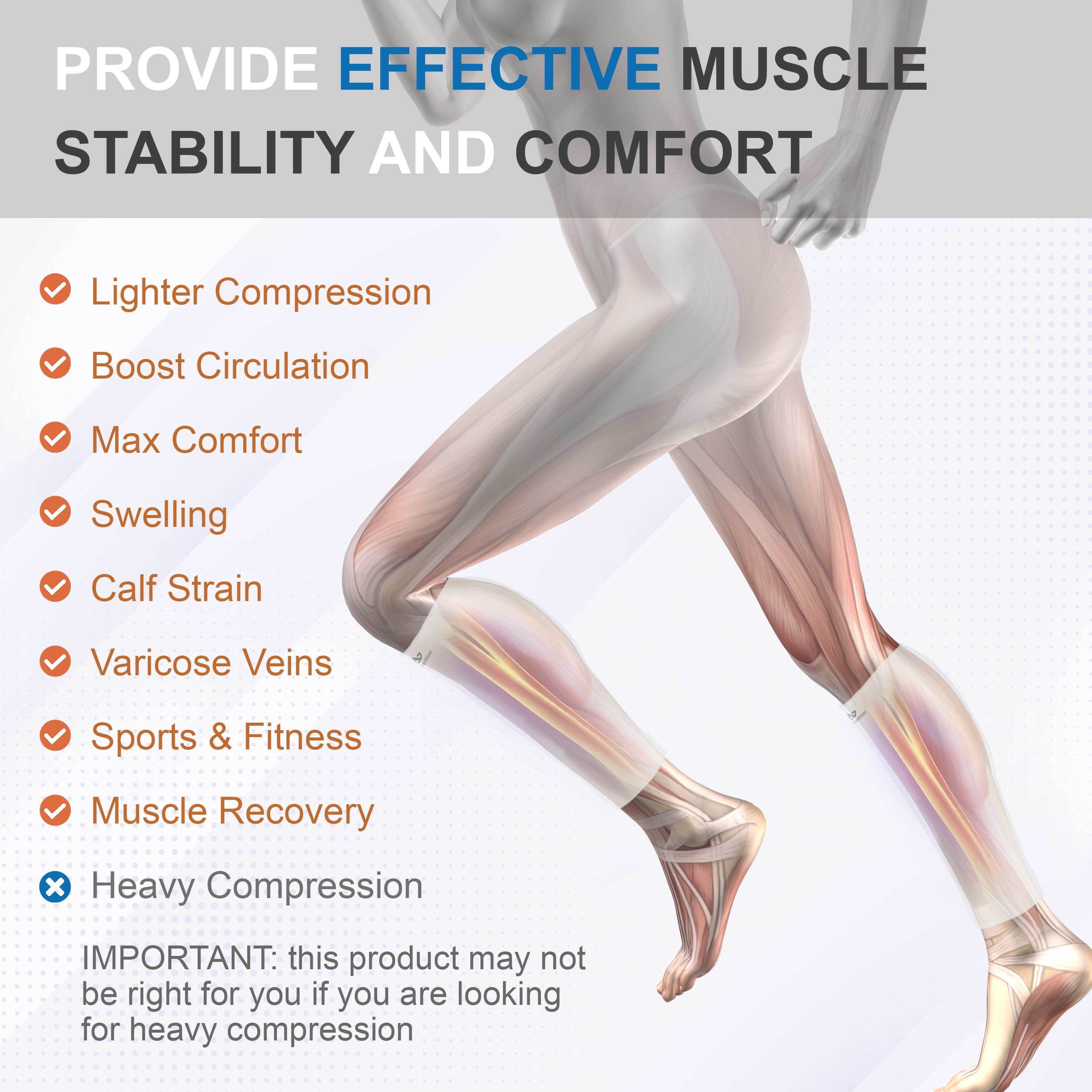 Calf Compression Sleeve - Support for Sports, Recovery & Everyday Comfort
